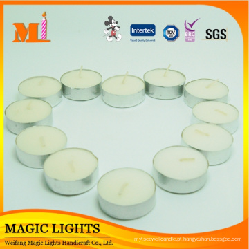 Copos de alumínio scented branco tealight vela cor